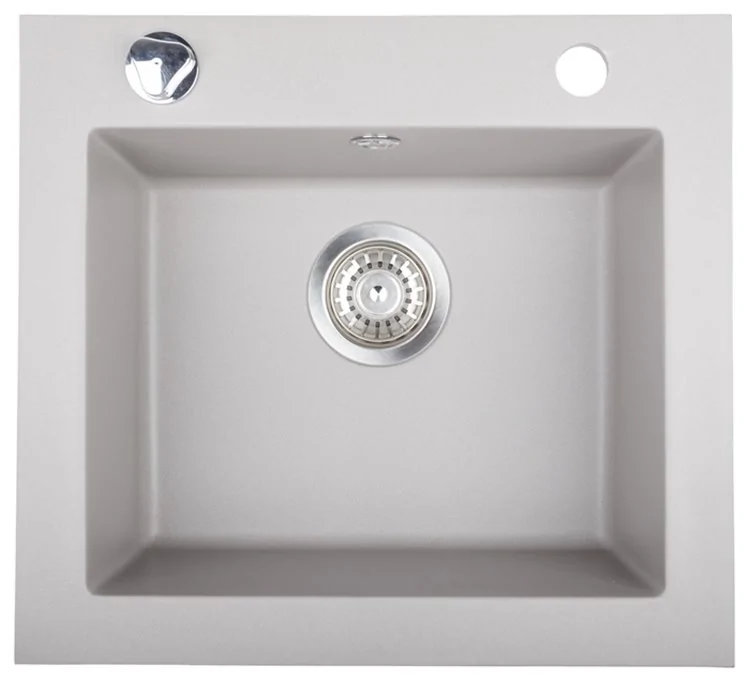 Évier Argo en Granit gris métallique 1 bac 48.5 cm