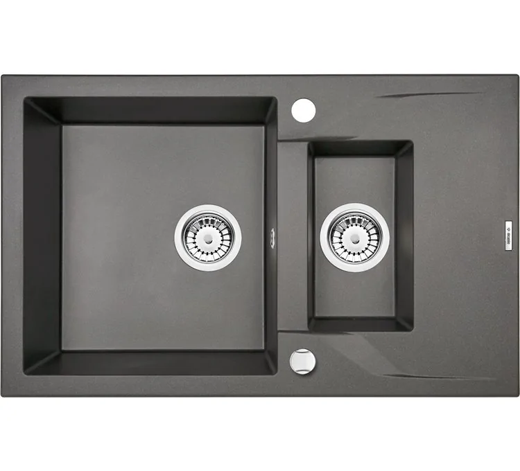 Comprar fregadero Andante de granito 1 bandeja y medio antracita