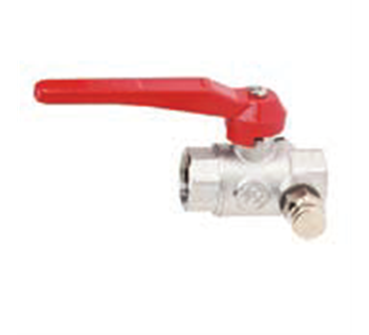 Chrome-plated F/F ball valve with full passage + drain