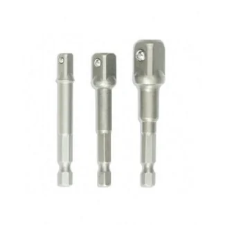 Set of 3 screwdriver to socket adapters