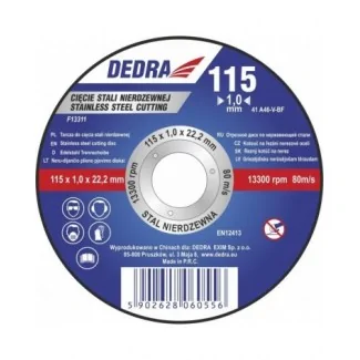 Here's the English translation:Stainless steel cut-off disc TYPE 41 125mm