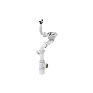 Desagüe manual cromado para fregadero de 1 seno
