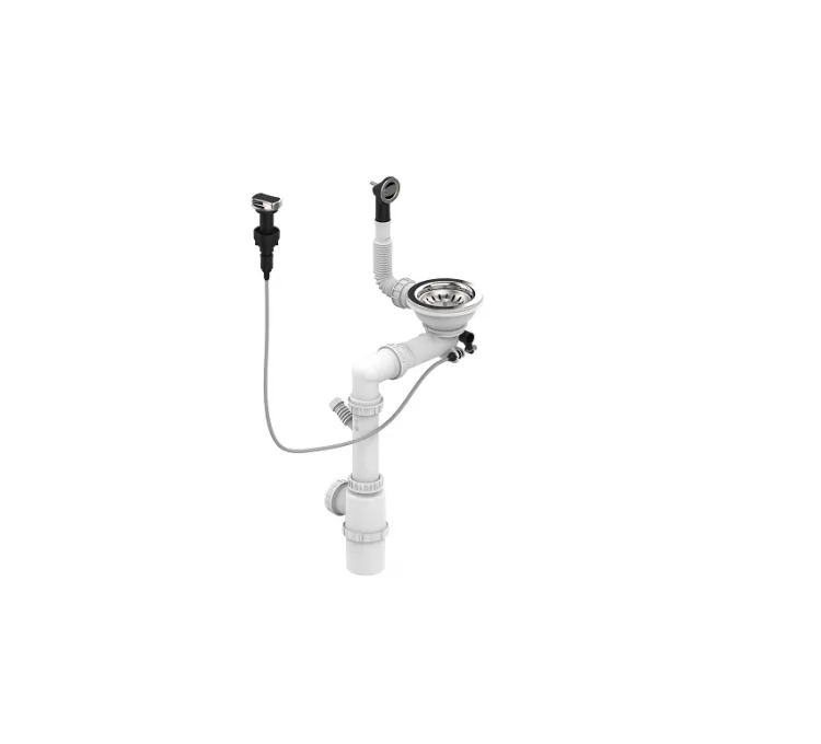 Here's the translation:Chrome automatic waste fitting for single bowl sink Here's the translation:Chrome automatic waste fitting for single bowl sink