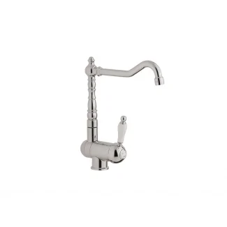Here's the English translation:Retro swivel spout kitchen sink mixer tap
