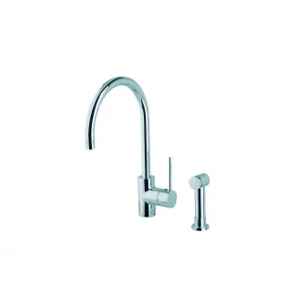 Spültischarmatur mit ausziehbarer Brause und schwenkbarem Auslauf