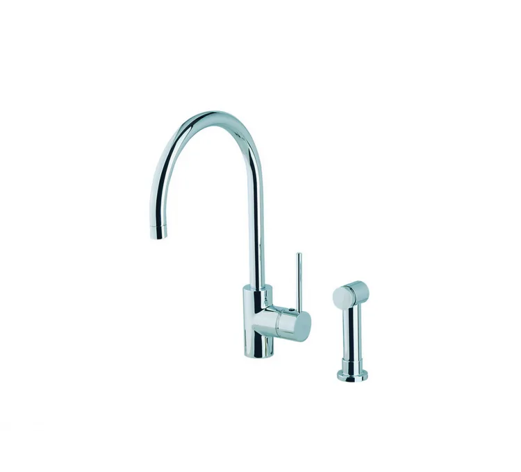 Spültischarmatur mit ausziehbarer Brause und schwenkbarem Auslauf