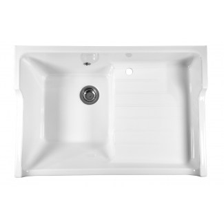 Ceramic Sink 1 Galley Galley White Grand Siecle
