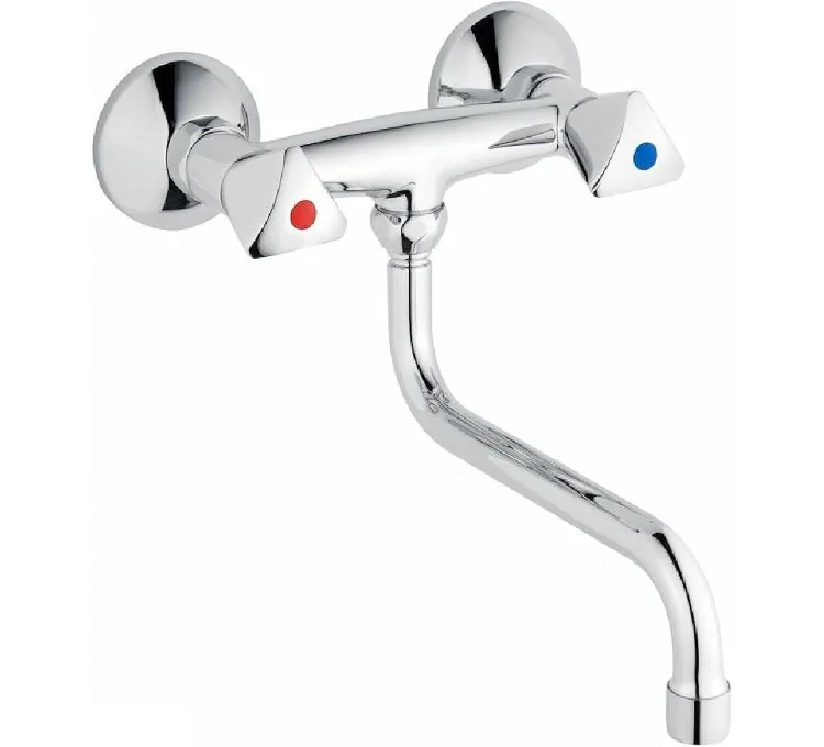 Wall-mounted sink mixer 1/2 center distance 130 mm
