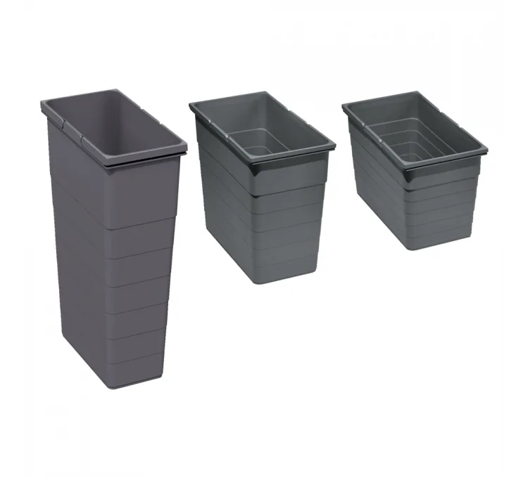 Secchi XL per bidoni della spazzatura da cassetto da cucina antracite