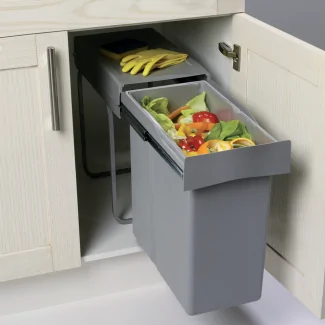 Here's the translation:Pull-out waste bin with full extension 40 L