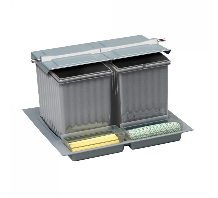 Cubo de basura de cocina para reciclaje 27L para mueble de 600mm