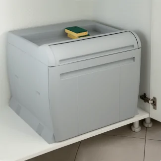 Kitchen sliding waste bin with recycling compartments 30L