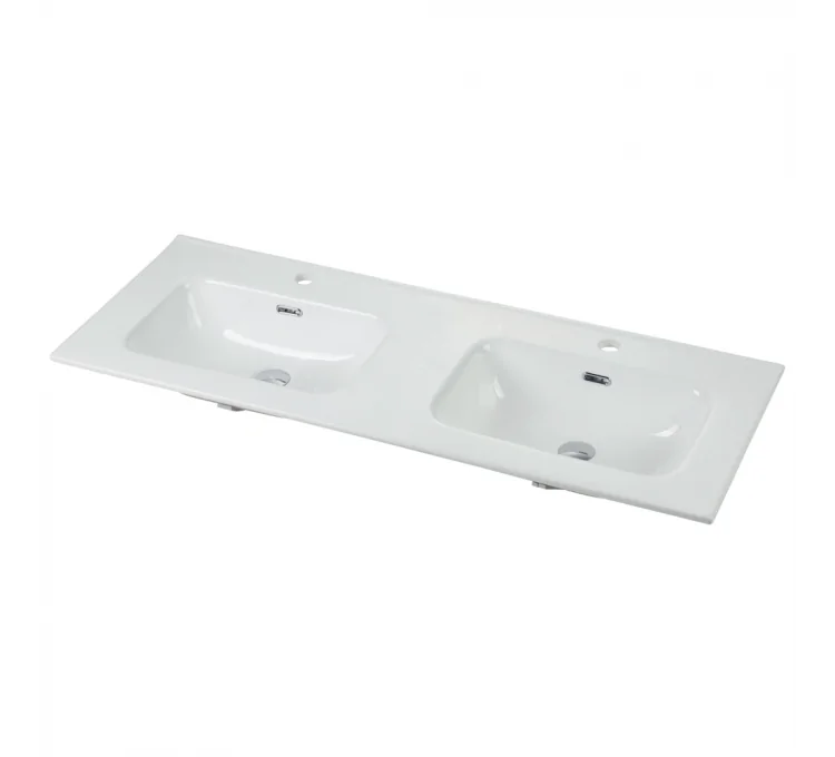 Lavabo doble de lujo de cerámica 120 cm Lavabo doble de lujo de cerámica 120 cm