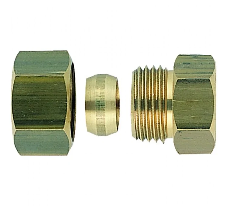 Set of 10 female bicone unions 3/8