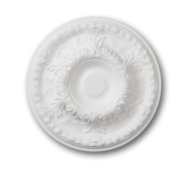 Rosetón de techo B17 en poliuretano blanco Rosetón de techo B17 en poliuretano blanco