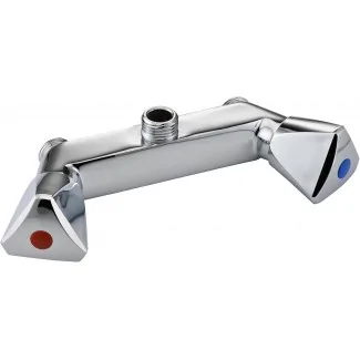 Here's the English translation:Exposed shower mixer M1/2 center distance 80mm