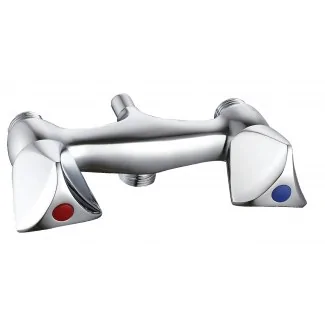 Here's the English translation:Exposed shower mixer M1/2 center distance 120mm