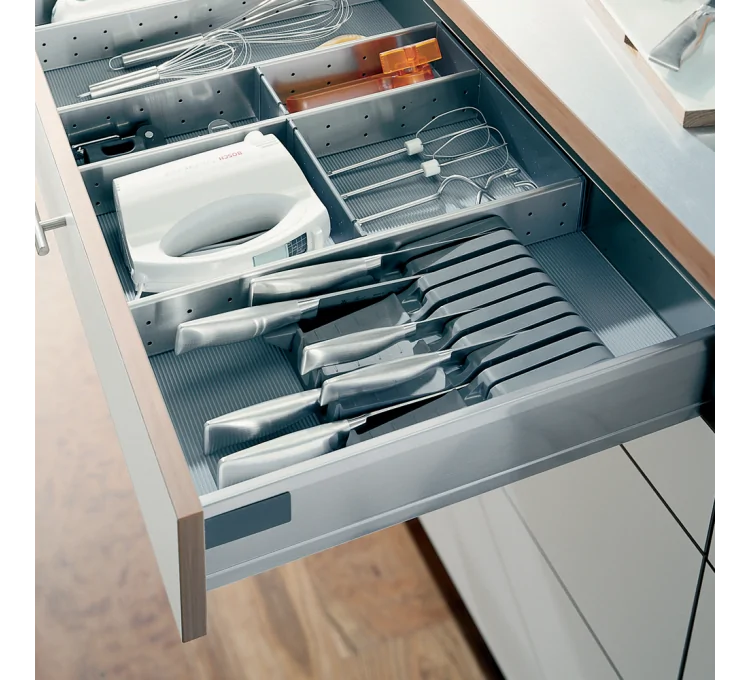 Organizador de cuchillos de acero inoxidable para cajón de cocina Organizador de cuchillos de acero inoxidable para cajón de cocina