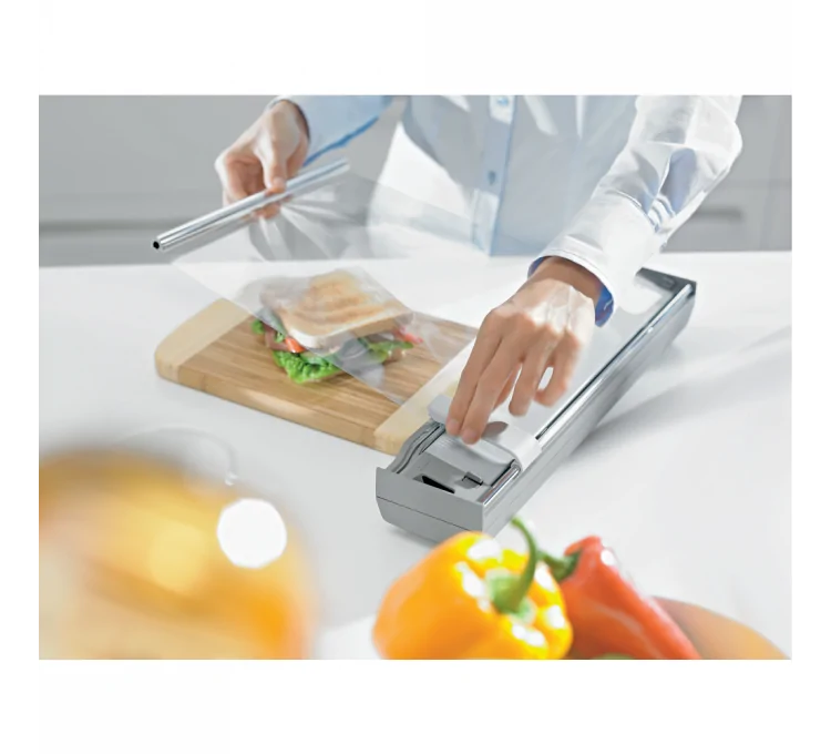 Dispenser per pellicola alimentare in acciaio inossidabile