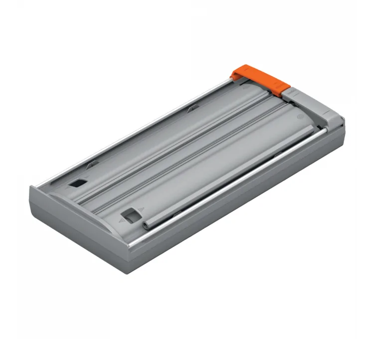 Double dispenser for food wrap and aluminum foil