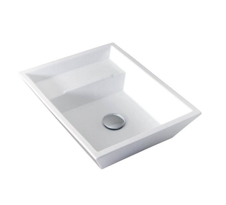 Eider White ceramic washbasin.