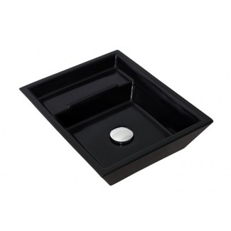 Countertop ceramic washbasin "Eider" Lacquered Black