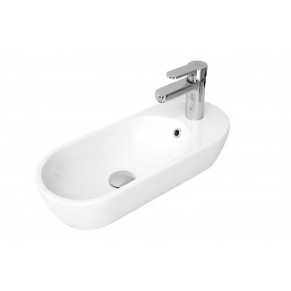 Countertop ceramic washbasin "Pirogue" White