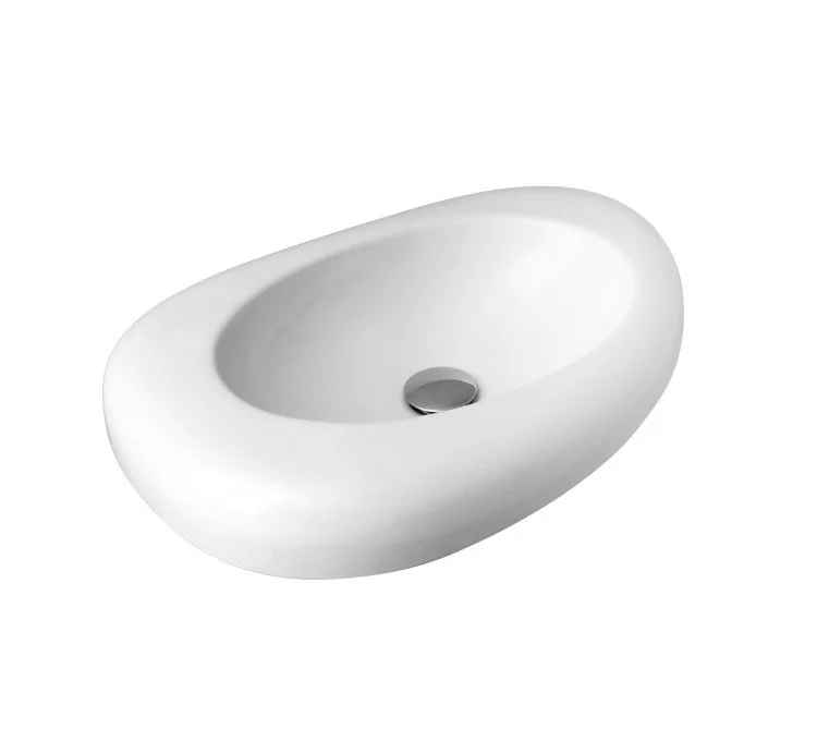 Vasque Céramique à Poser "Volubilis" Blanc Satinés