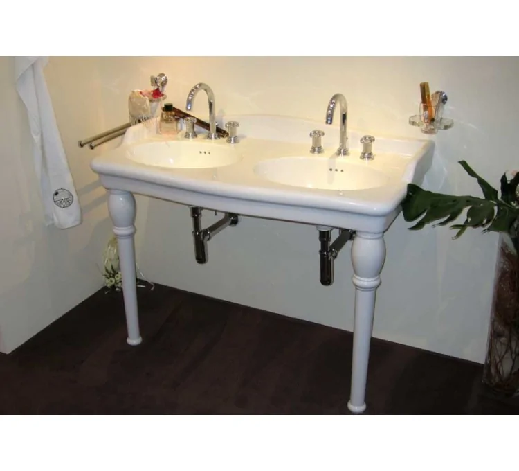Lavabo Ceramique Louxor Blanc Double Vasque