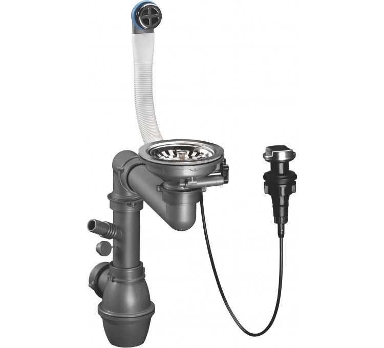 Desagüe Automático Premium de Cromo para Fregadero Simple Desagüe Automático Premium de Cromo para Fregadero Simple