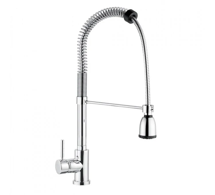 Here's the English translation:Contemporary spring-loaded tall mixer tap