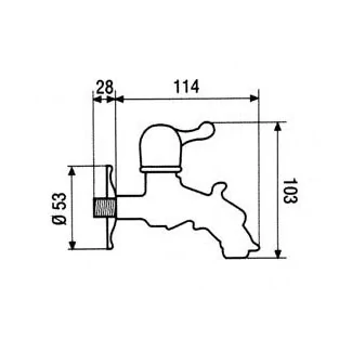 Robinet de Fontaine Court En Laiton