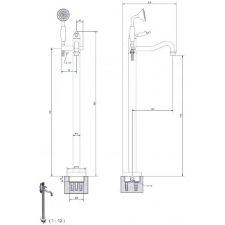 Mono-Colonne De Plancher Bain-Douche