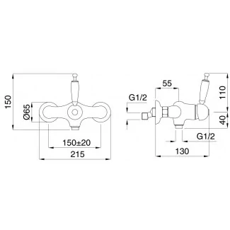 Melangeur Douche Murale Nue