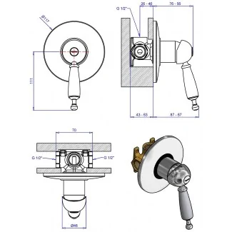 Commande de Douche à Encastrée