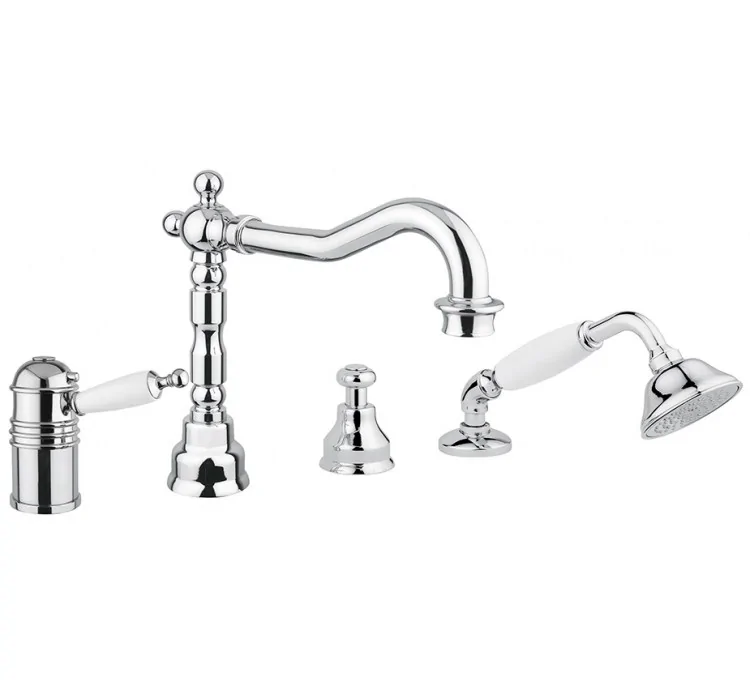 Batería termostática para bañera y ducha de repisa Batería termostática para bañera y ducha de repisa