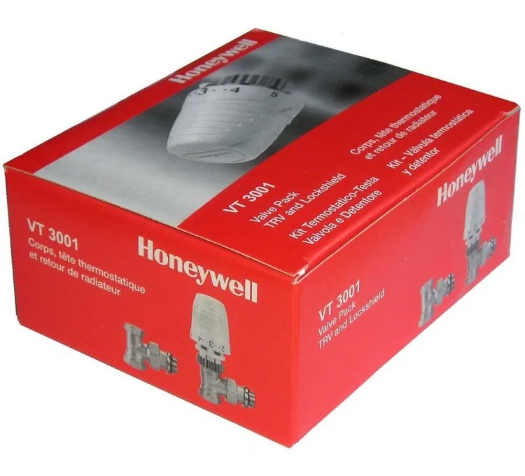 Komplettes Set mit Heizkörperventil und Thermostat-Kopf, Eckform umgekehrt 1/2