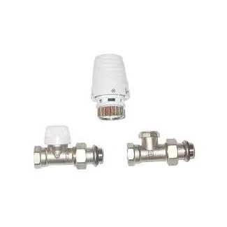 Kit complet corps et tete thermostatique - Kit droit 1/2"