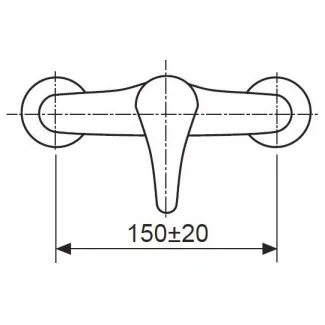 Douche Mixotel 150 mm Nu
