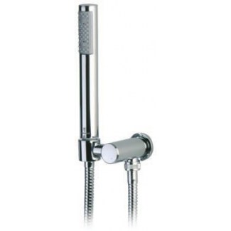 Chromed brass shower kit with water inlet