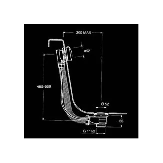 Drenaje para diseños de bañera con cable.