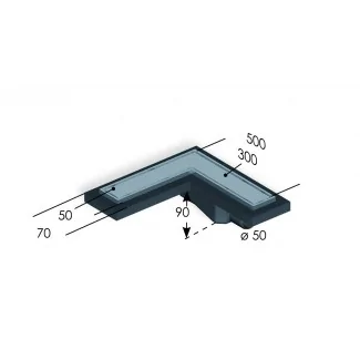 Corner channels for walk-in shower Deflow L