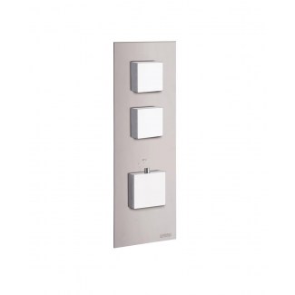 Thermostatic square blocks 2 outlets for built-in shower