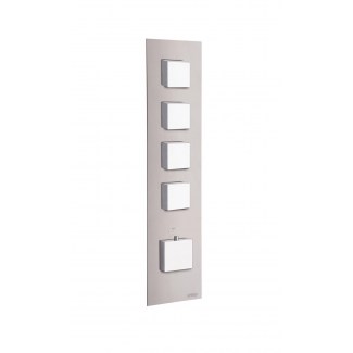 Thermostatic square blocks 4 outlets for built-in shower