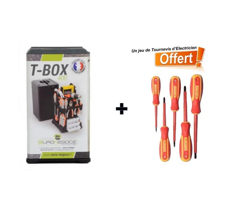 Boite à Outils TBox 400 + 1jeux tournevis offert Boite à Outils TBox 400 + 1jeux tournevis offert