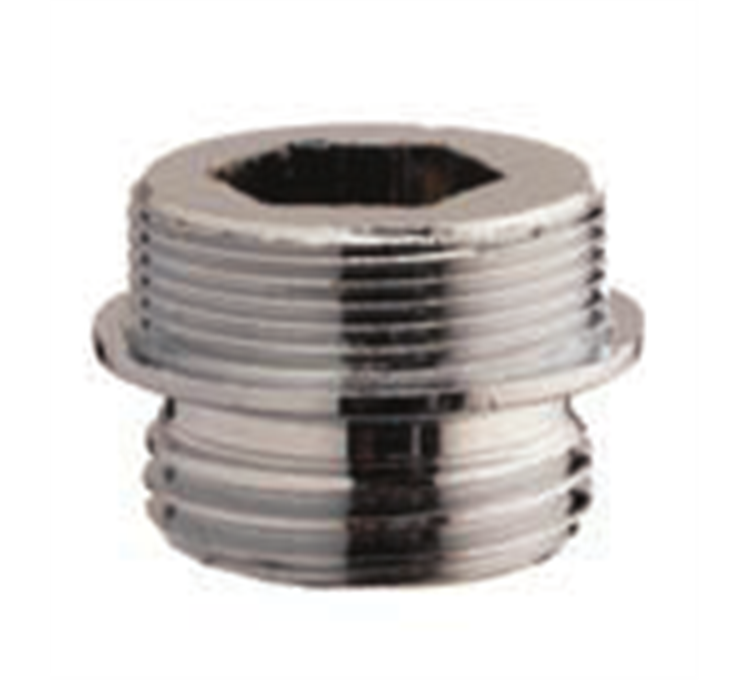 Chrome-plated spigot adapter nipple with seal