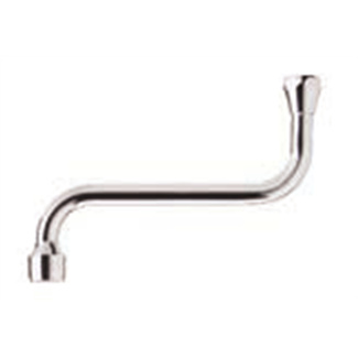Standard faucet spout with elbow and removable jet breeze