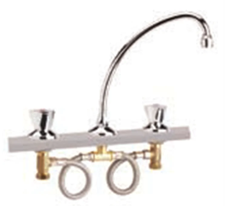 Here's the translation:Under-mount 3-hole kitchen sink mixer with fixed spout