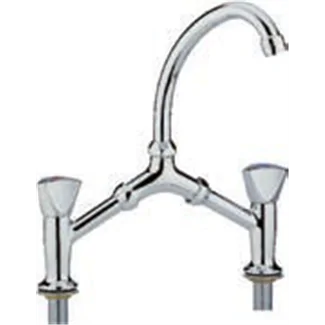 Here is the English translation:Adjustable Y-type sink mixer tap for countertop, 200 to 230 mm center distance