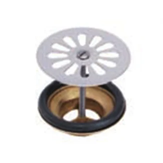 Here's the translation:Brass sink strainer with grid